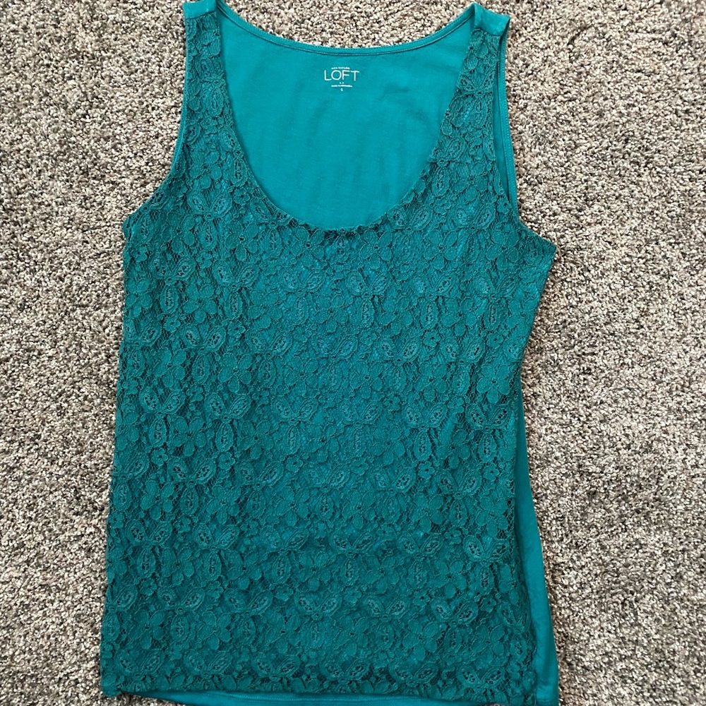 Ann Taylor Loft, teal tank top